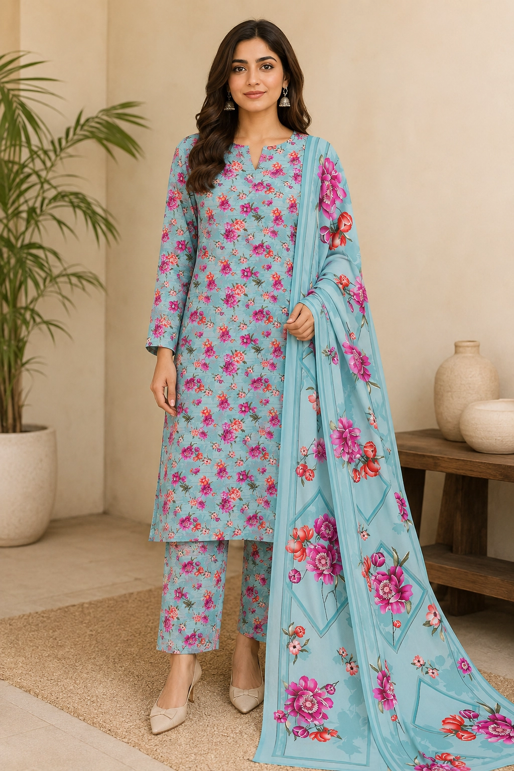 3Pc Slub_Lawn